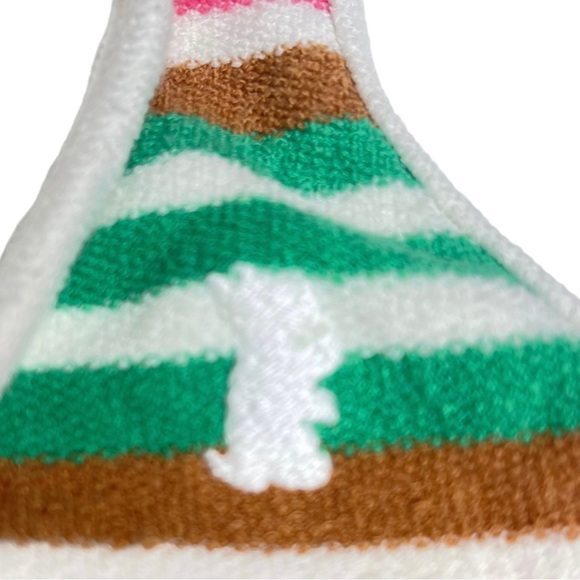 new OG Juicy ❤︎ 3PC Terry Swim Set ❤︎ Tank Bikini + Skirt ❤︎ Pink Green Stripe - Picture 4 of 16